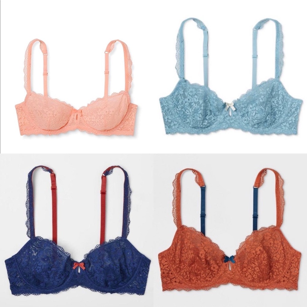 Lot of 11 Gilligan & O’Malley unlined lace bras Target